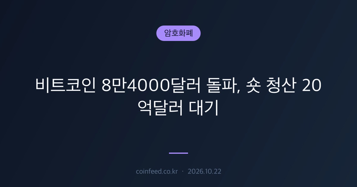 암호화폐 시장 브리핑
