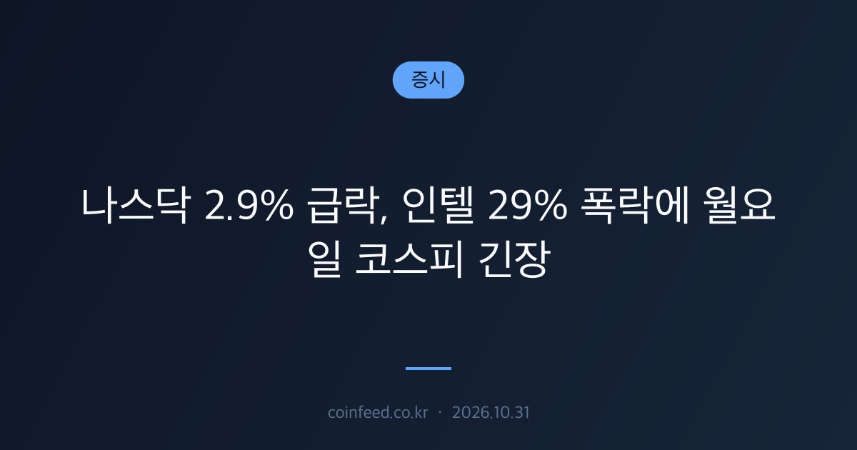 증시 시장 브리핑